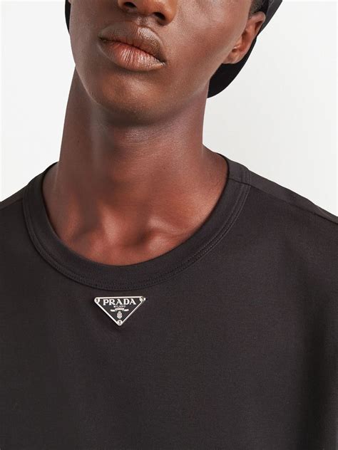 prada rubber logo t shirt|prada logo shirts men.